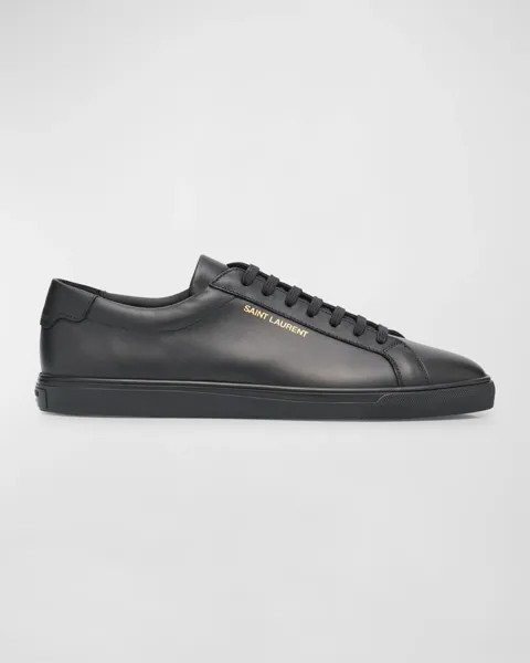Мужские кожаные низкие кеды Andy Saint Laurent, цвет Nero
