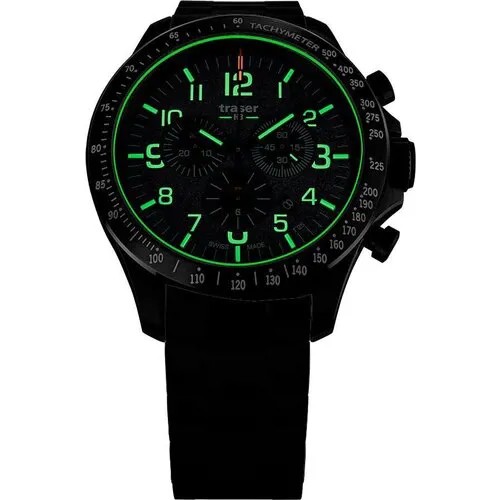 Наручные часы traser Мужские наручные часы TRASER P67 OFFICER PRO CHRONO GREEN 109472, зеленый