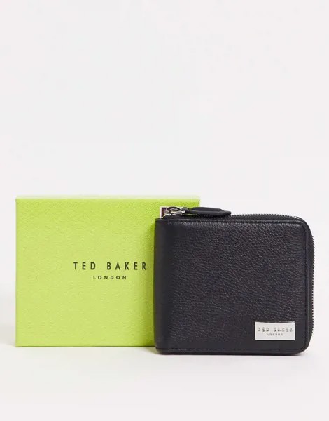 Черный кожаный кошелек на молнии Ted Baker