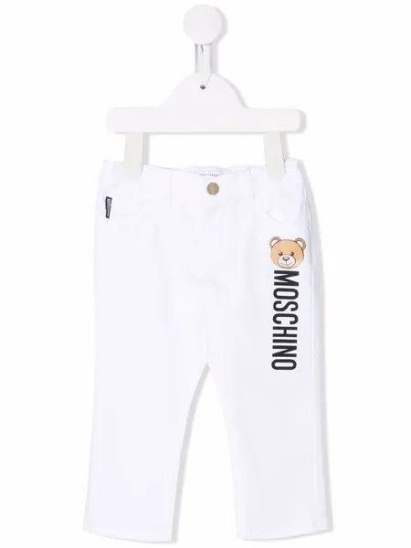 Moschino Kids брюки с логотипом