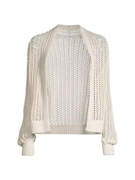 Кардиган из хлопковой сетки White + Warren, слоновая кость