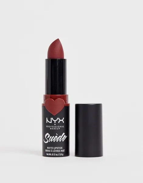 Матовая губная помада NYX Professional Makeup - Suede (Cherry Skies Brown)-Красный
