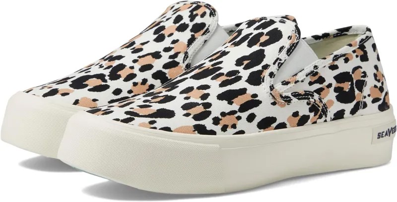 Кроссовки Baja Slip-On Platform SeaVees, цвет White Leopard