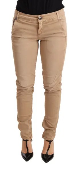 Джинсы ERMANNO SCERVINO Хлопковые коричневые джинсовые брюки с заниженной талией s. W27 $650