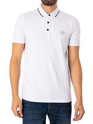Мужская рубашка-поло с логотипом Armani Exchange, белая
