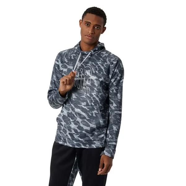 Худи New Balance Tenacity Performance Fleece Printed, серый