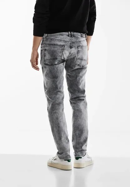 STREET ONE MEN Джинсы прямые, средняя талия, цвет Light Grey Random Wash
