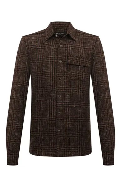 Рубашка из шерсти и шелка Kiton