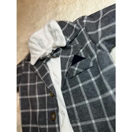 Пиджак, размер 6 месяцев, серый
