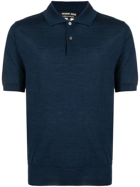 Comme Des Garçons Homme Deux short-sleeve wool polo shirt