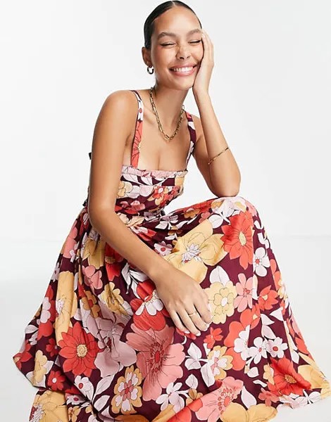 Сарафан миди с плиссированной юбкой ASOS DESIGN