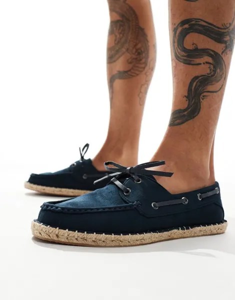 Темно-синие эспадрильи из парусины ASOS DESIGN