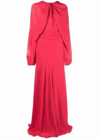 Maison Margiela draped long-sleeve evening dress