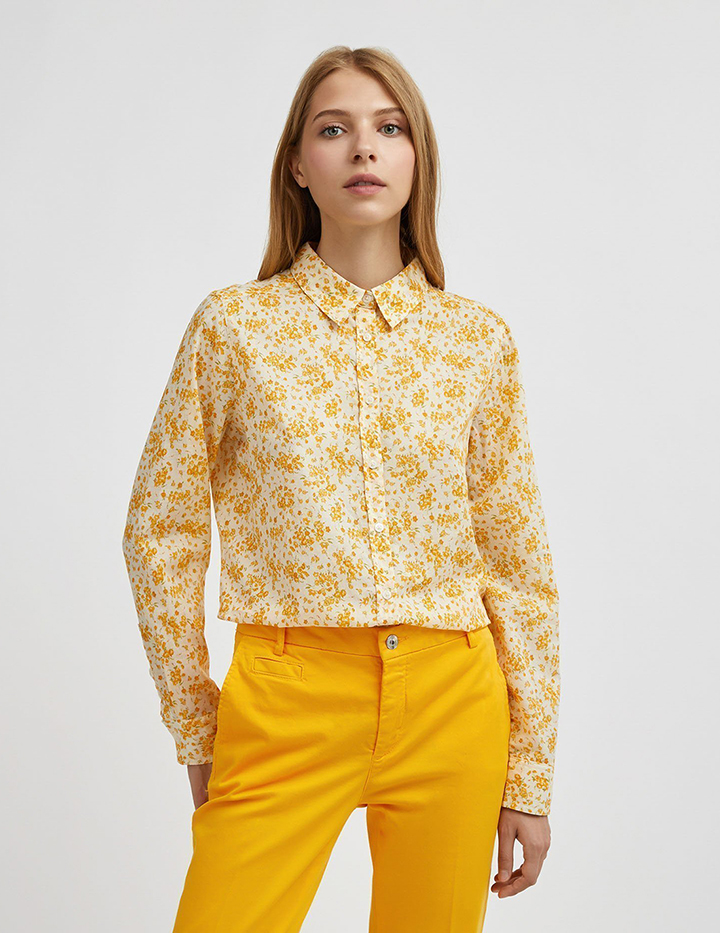 Рубашка женская United Colors of Benetton 21A_5OA95Q8U4 разноцветная S