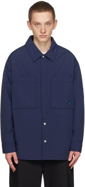 Темно-синяя дутая куртка Maison Kitsune