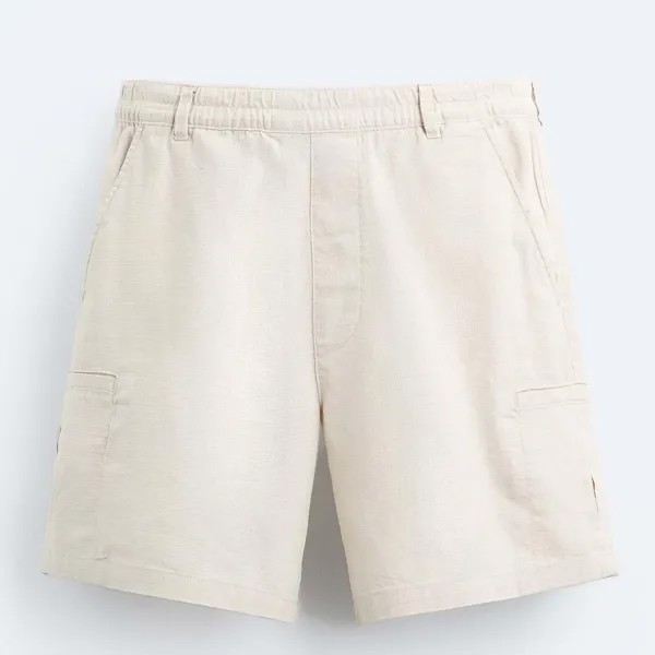 Шорты Zara Cargo Bermuda, песочный
