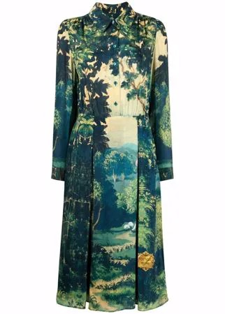 Boutique Moschino платье-рубашка Chic Heritage с длинными рукавами