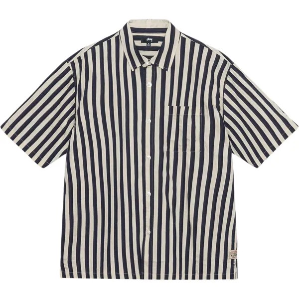 Рубашка Stüssy Flat Bottom Stripe Stussy, цвет Marine