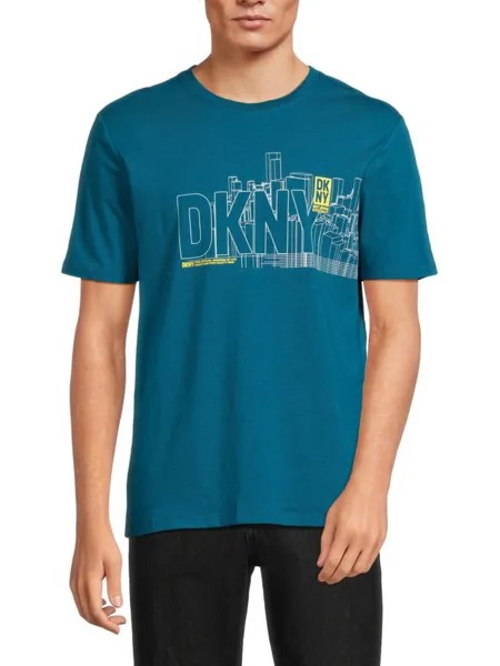 Футболка с графическим логотипом Dkny, цвет Sea Blue