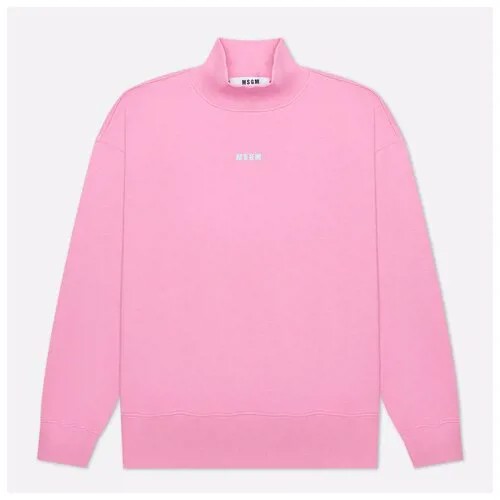 Мужская толстовка MSGM Micrologo Seasonal High Collar розовый , Размер XL