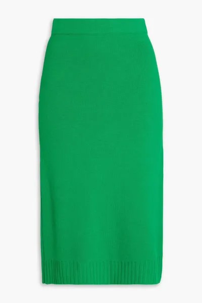 Шерстяная юбка Oscar De La Renta, зеленый