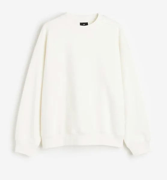 Толстовка H&M Oversized Fit Cotton, белый