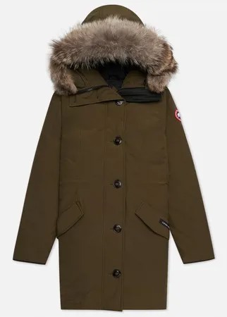 Женская куртка парка Canada Goose Rossclair, цвет оливковый, размер XXS