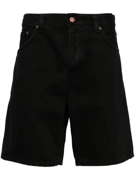 Nudie Jeans джинсовые шорты Seth, черный