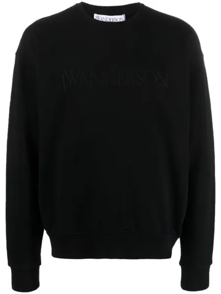JW Anderson толстовка с вышитым логотипом, черный