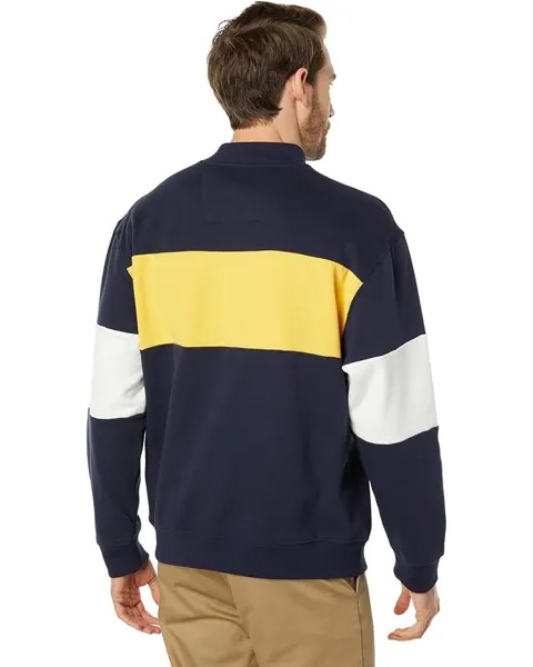 Толстовка Nautica Color-Block Crew Neck Sweatshirt, цвет Navy Seas