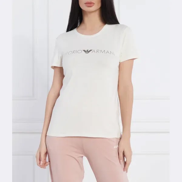 Футболка стандартного кроя Emporio Armani, бежевый