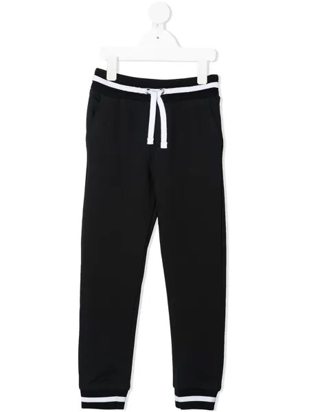 Dolce & Gabbana Kids спортивные брюки с нашивкой-логотипом