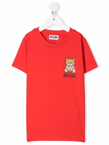 Moschino Kids футболка с принтом