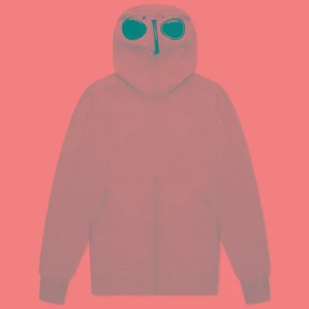 Мужская толстовка C.P. Company Diagonal Raised Fleece Explorer Goggle Hoodie, цвет серый, размер M