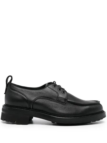 Brioni туфли дерби с жатым эффектом, черный