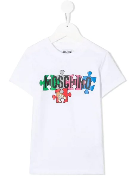 Moschino Kids футболка с логотипом