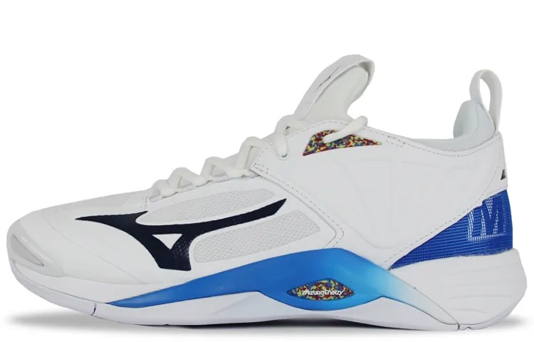 Кроссовки Mizuno Momentum Training Shoes Unisex Low-top White/Black/Blue, белый/черный