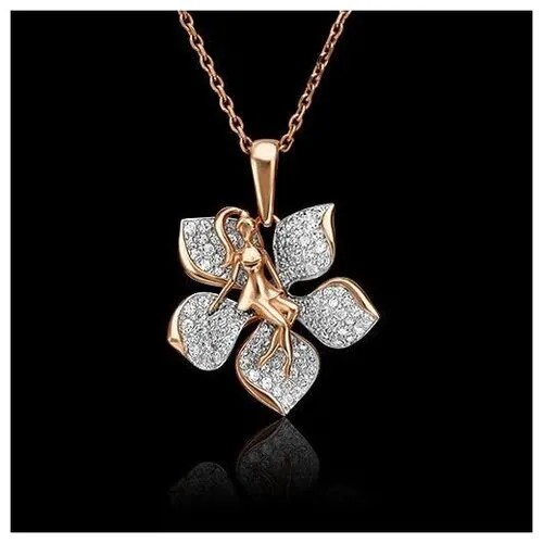 PLATINA jewelry Золотая подвеска с фианитами 03-2400-00-401-1110-33