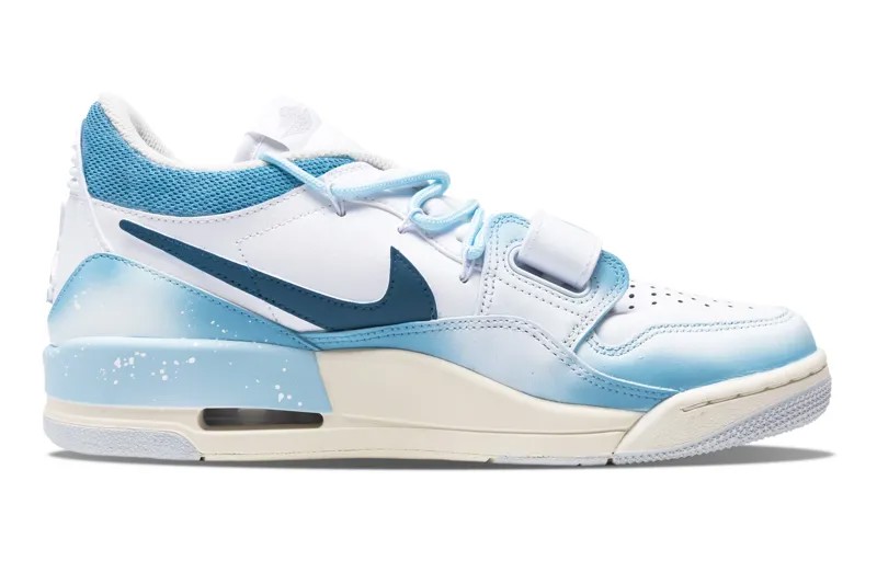 Кроссовки Jordan Legacy 312 Vintage Basketball Shoes Men Low-top White, синий