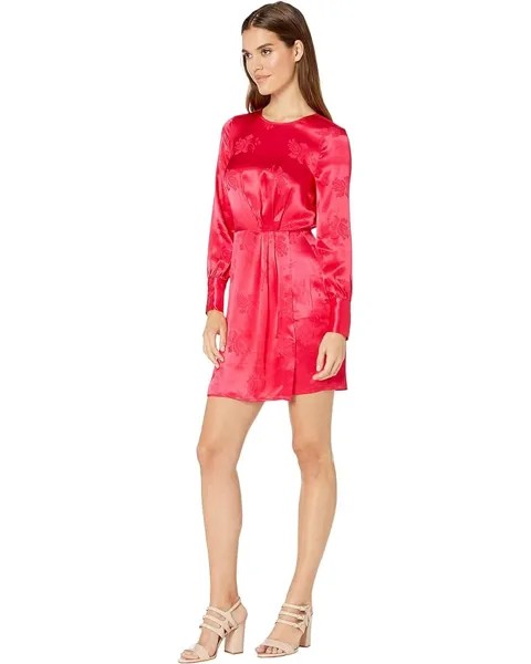 Платье 1.STATE Long Sleeve Floral Jacquard Sheath Dress, цвет Retro Pink