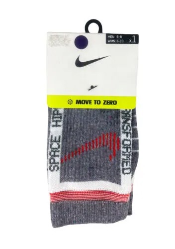НОВЫЕ мужские носки Nike Space Hippie Move To Zero Crew, серые, размер 6–8, CK5592-013 NWT