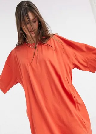 Оранжевое платье-футболка в стиле oversized ASOS DESIGN Tall-Оранжевый цвет