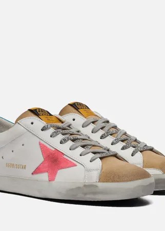 Мужские кроссовки Golden Goose Superstar Leather/Suede Star & Toe, цвет белый, размер 41 EU