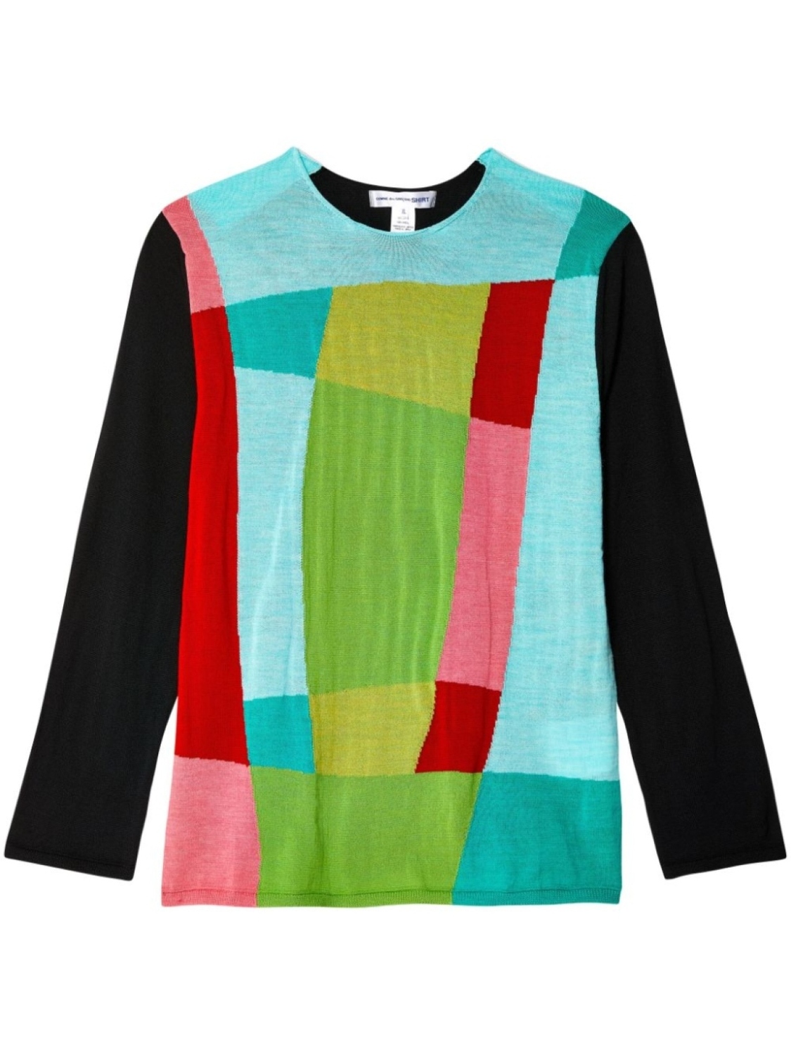 Джемпер в стиле колор-блок Comme Des Garçons Shirt, синий