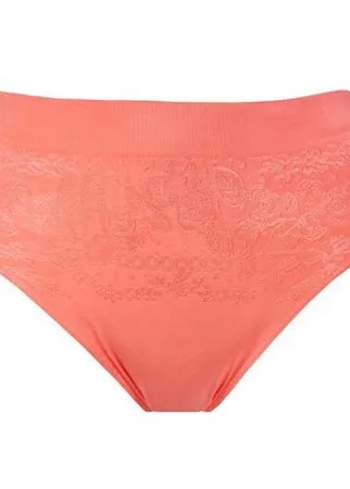 Mademoiselle Трусы слипы Jacquard Sensitive бесшовные с орнаментным узором, размер S/M, коралловый