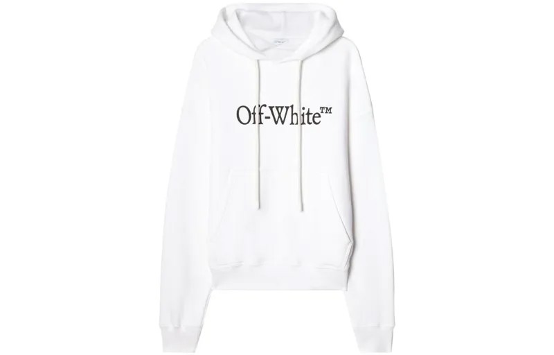 Толстовка с капюшоном Big Bookish Skate из хлопка Off-White, белый