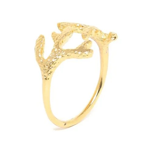 Кольцо Franck Herval, бижутерный сплав, золотой