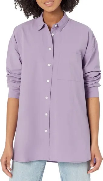 Рубашка оверсайз из поплина The Signature Madewell, цвет Aster Bloom