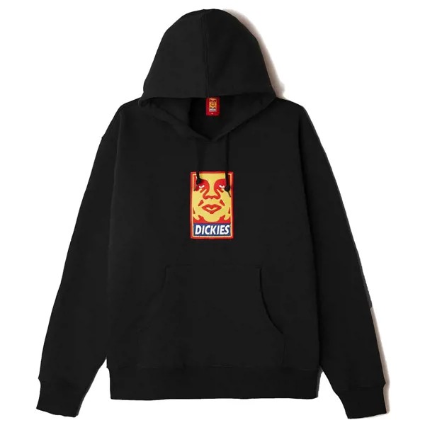 Толстовка с капюшоном Obey x Dickies Heavyweight Hood Black 2021