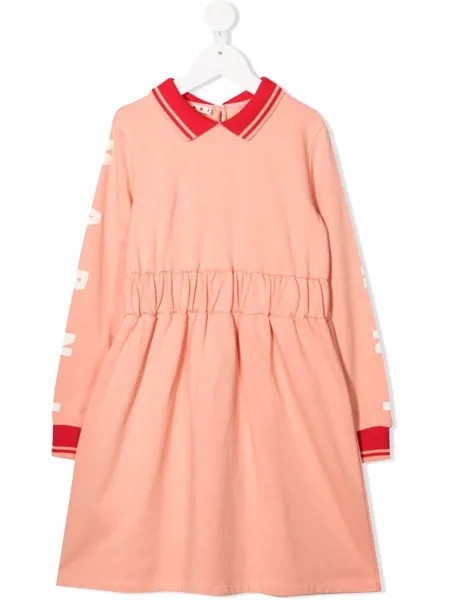 Marni Kids платье с воротником поло и логотипом